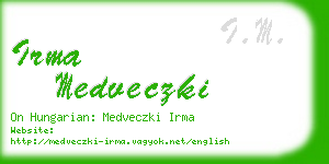 irma medveczki business card